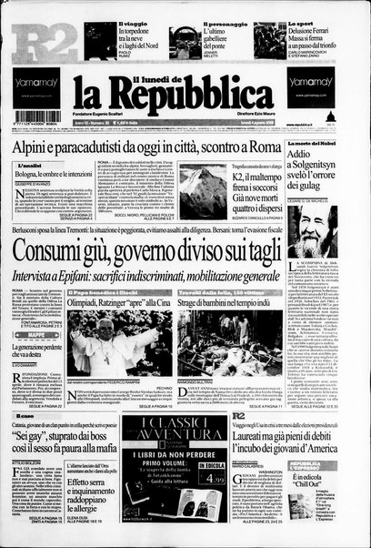 Il lunedì de La repubblica